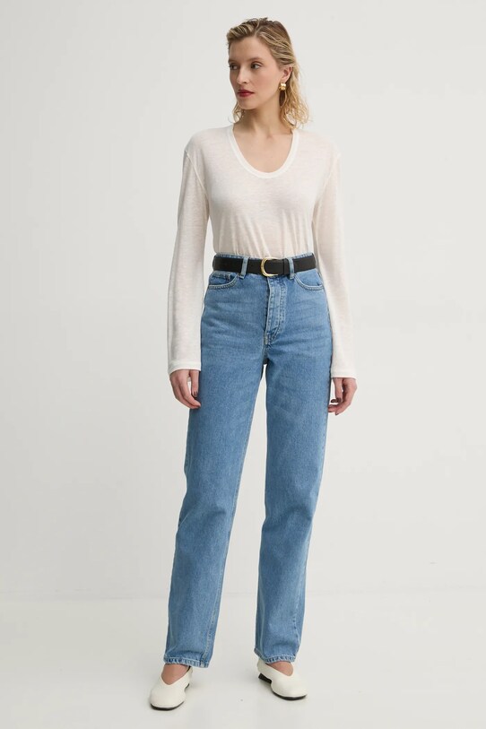 Лонгслив с примесью льна By Malene Birger AMALOU Q71621008Z бежевый SS25