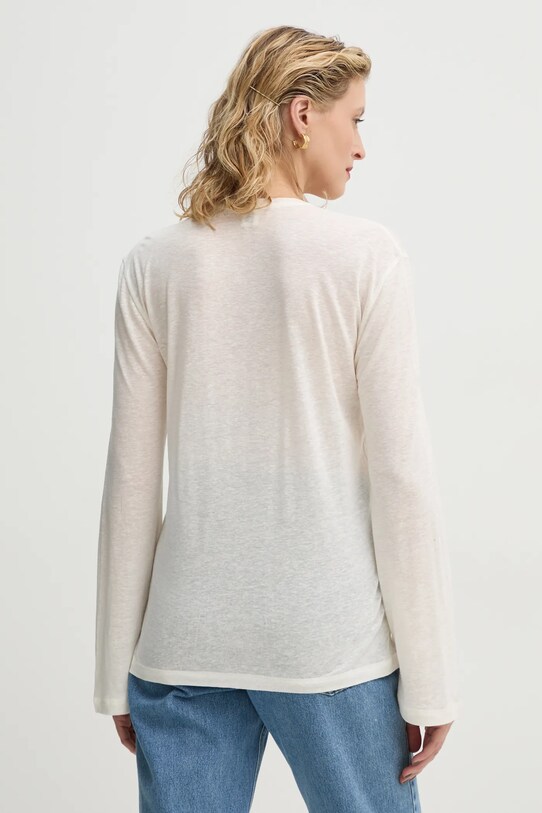 Одежда Лонгслив с примесью льна By Malene Birger AMALOU Q71621008Z бежевый