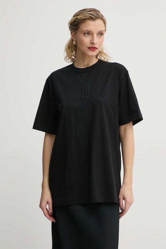 By Malene Birger t-shirt bawełniany FAYEH. regular czarny Q72365007Z