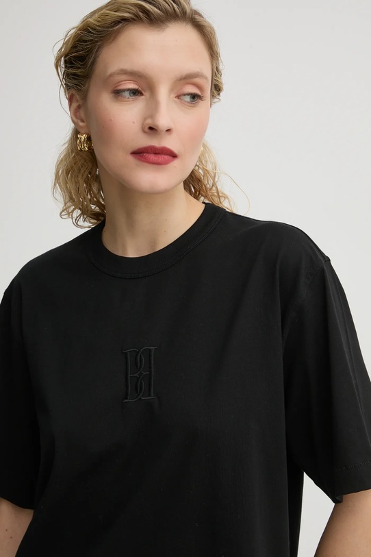 By Malene Birger t-shirt bawełniany FAYEH. czarny Q72365007Z
