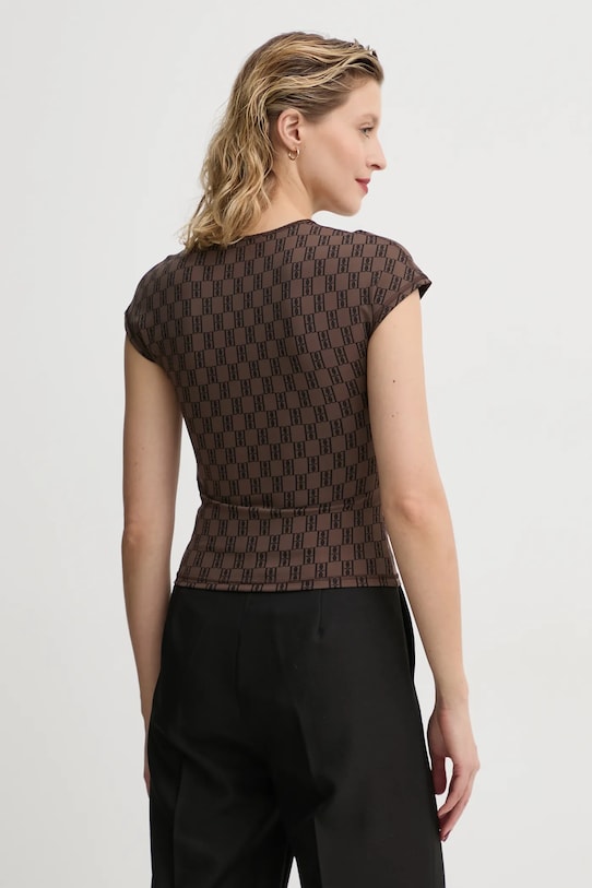 Îmbrăcăminte By Malene Birger tricou VENAZIA Q72465001 maro