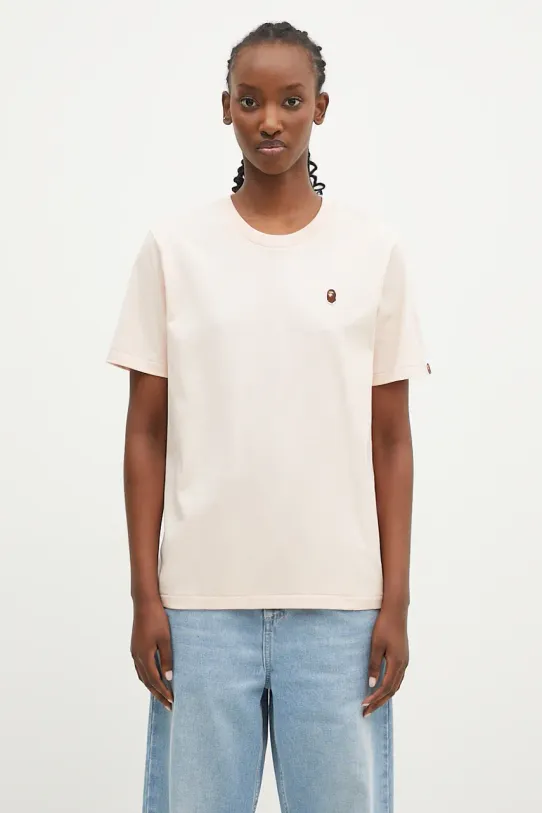 A Bathing Ape cotton t-shirt Ape Head One Point regular orange 1K80210004