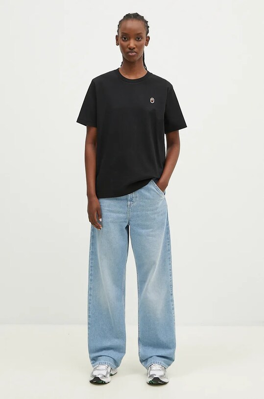 A Bathing Ape t-shirt bawełniany Ape Head One Point 1K80210004 czarny