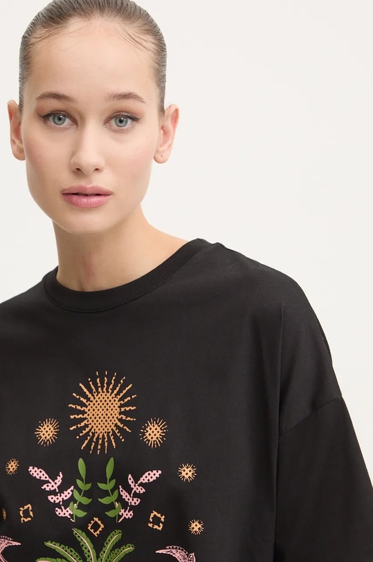 Бавовняна футболка Never Fully Dressed Running Wilder Tee чорний NFDTO1550