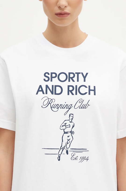 Sporty & Rich cotton t-shirt Running Man white TO042S409RW