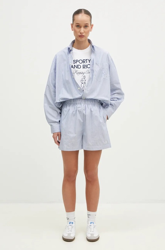 Sporty & Rich cotton t-shirt Running Man TO042S409RW white