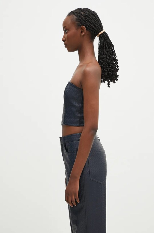 Rotate bluzka Braided 1128552318 granatowy AW24