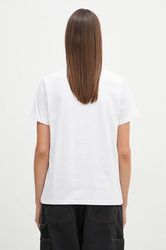 Ρούχα Βαμβακερό μπλουζάκι GANNI Basic Jersey Cherry T4004 λευκό