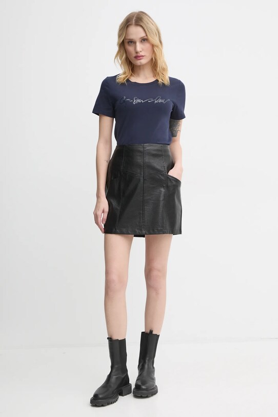G-Star tricou din bumbac D25064.A870 bleumarin AW24