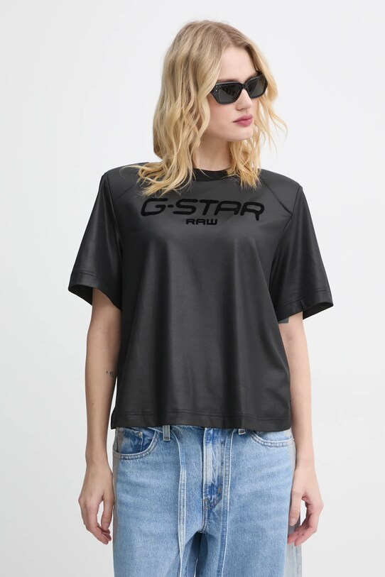 G-Star t-shirt z elastanem czarny D25073.D711