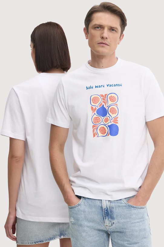 Хлопковая футболка Drivemebikini Sole Mare Vacanze хлопок белый 2025.DRV.003.WH