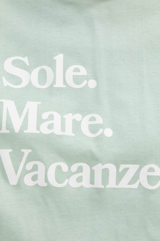 Drivemebikini t-shirt bawełniany Sole Mare Vacanze 2025.DRV.004.LG zielony