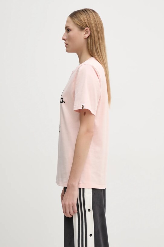 A Bathing Ape t-shirt bawełniany Baby Milo Katakana College 2K80210109 beżowy AW24