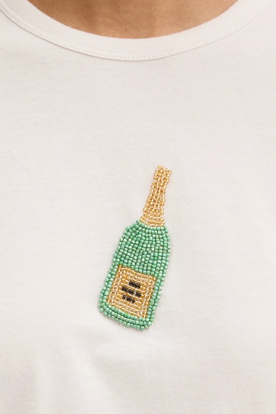 Bavlněné tričko Abercrombie & Fitch KI157.4344.178 béžová