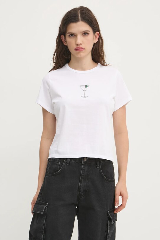 Abercrombie & Fitch t-shirt bawełniany KI157.4346.100 biały AW24