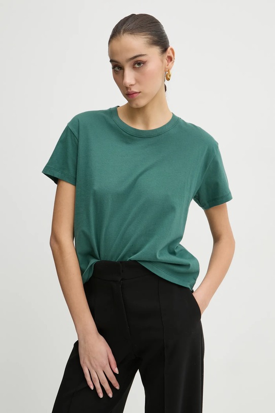 Bavlněné tričko Hollister Co. hladký zelená KI339.3705.300