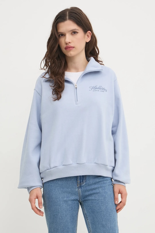 Mikina Hollister Co. bez kapuce modrá KI352.4201.210