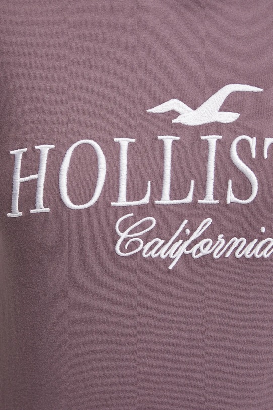 Hollister Co. tricou din bumbac KI357.4014.631 violet
