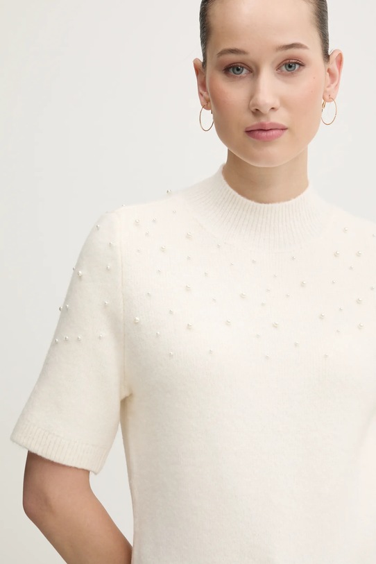 Abercrombie & Fitch sweter z domieszką wełny beżowy KI150.4339.178