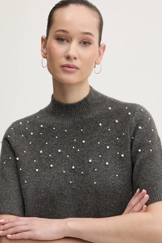 Abercrombie & Fitch sweter z domieszką wełny szary KI150.4339.912