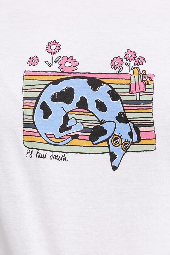 Bavlnené tričko PS Paul Smith biela W2R.G799.PP4951