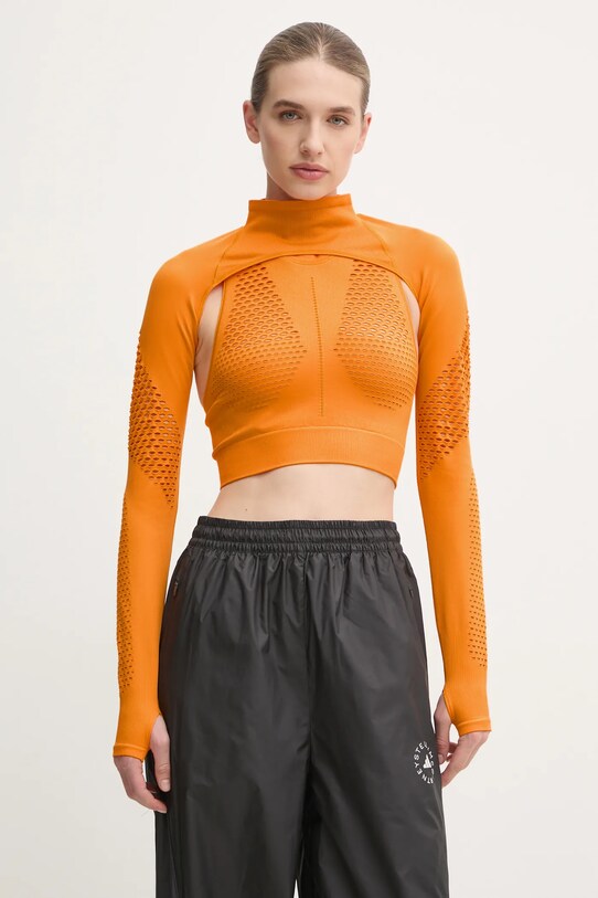 Лонгслив adidas by Stella McCartney slim оранжевый JE4083