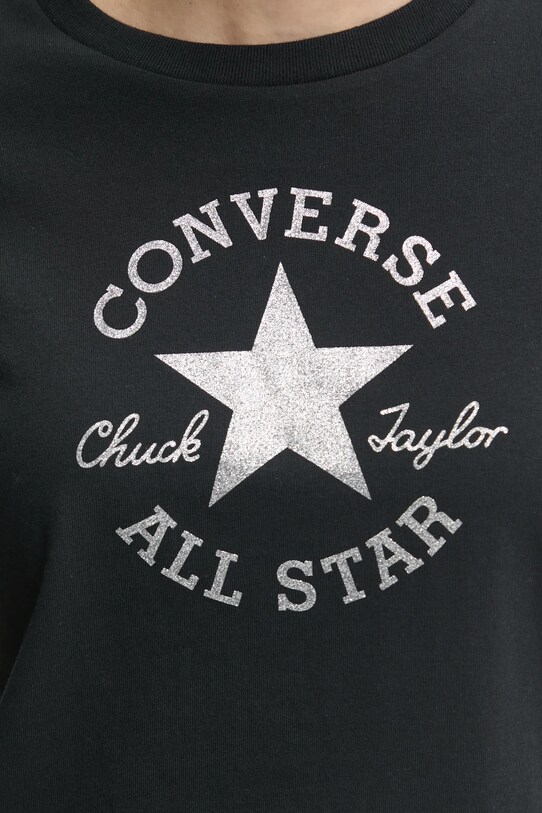 Bavlnené tričko Converse 10027077.A02 čierna