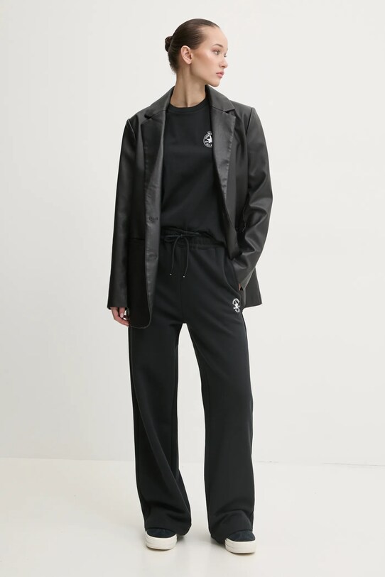 Хлопковая футболка Converse 10027570.A02 чёрный SS25