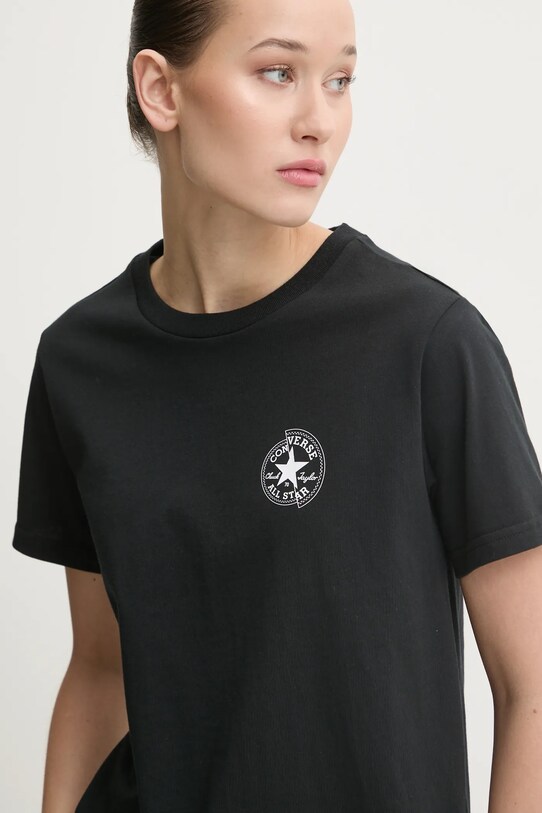 Converse tricou din bumbac negru 10027570.A02