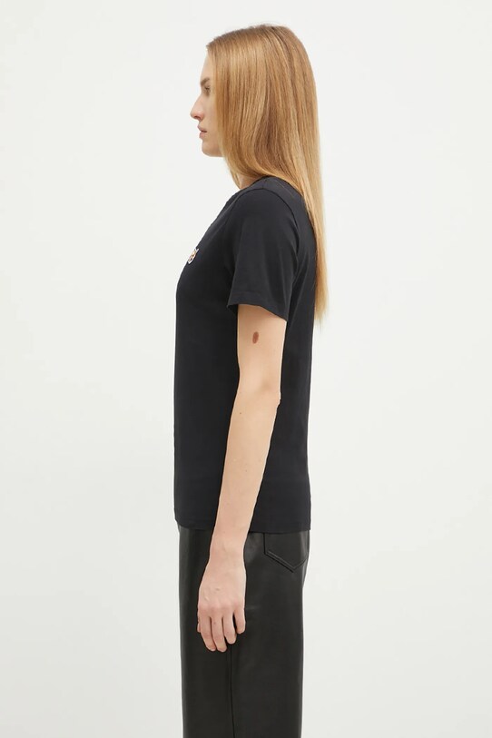 Maison Kitsuné t-shirt bawełniany Fox Head Patch LW00105KJ0008 czarny AW24