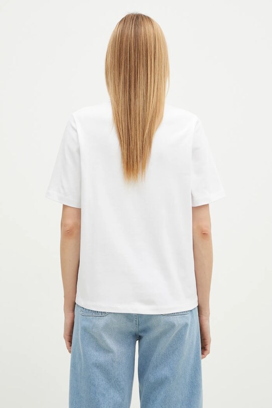 Одяг Бавовняна футболка Maison Kitsuné Woodland Alphabet NW00114KJ0119 білий