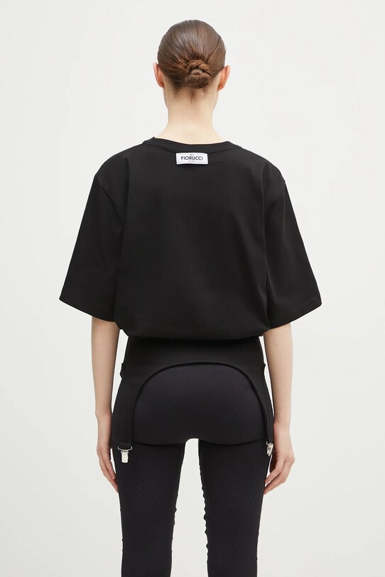 Clothing Fiorucci cotton t-shirt Suspender Belt W01FMTSH263CJ01BK01 black