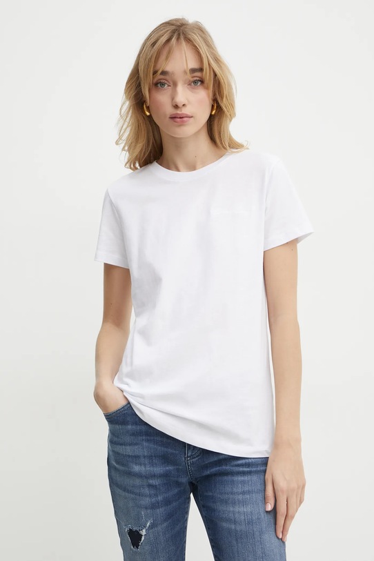Бавовняна футболка Armani Exchange бавовна білий 6DYT47.YJDGZ