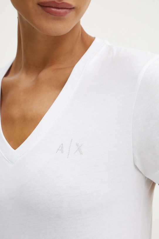 Armani Exchange t-shirt bawełniany 6DYT37.YJDGZ biały