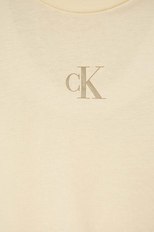 Dětské bavlněné tričko Calvin Klein Jeans béžová IG0IG02136.9BYH.116