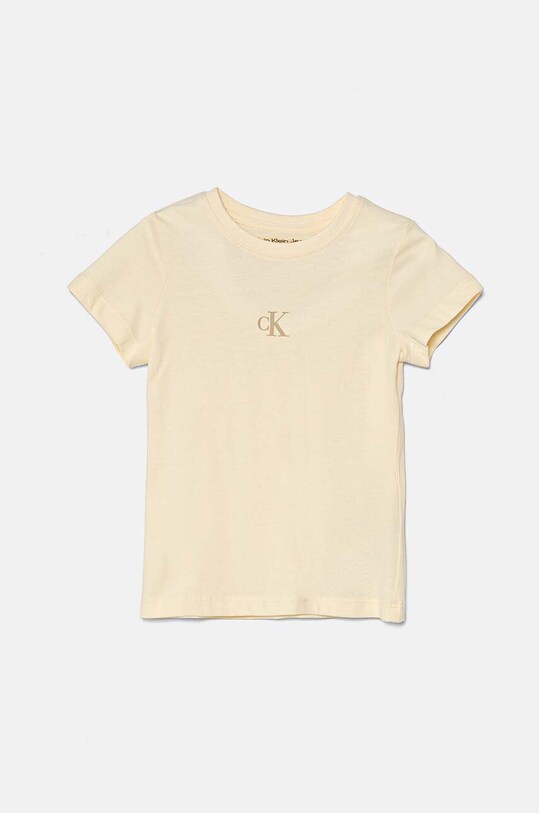 Calvin Klein Jeans t-shirt bawełniany dziecięcy 2-pack IG0IG02695.9BYH.104.116 beżowy AW24