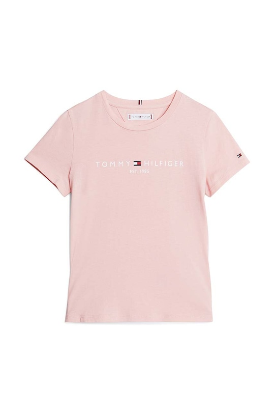 Tommy Hilfiger t-shirt bawełniany dziecięcy KG0KG05242.9BYH.128.176 różowy AW24