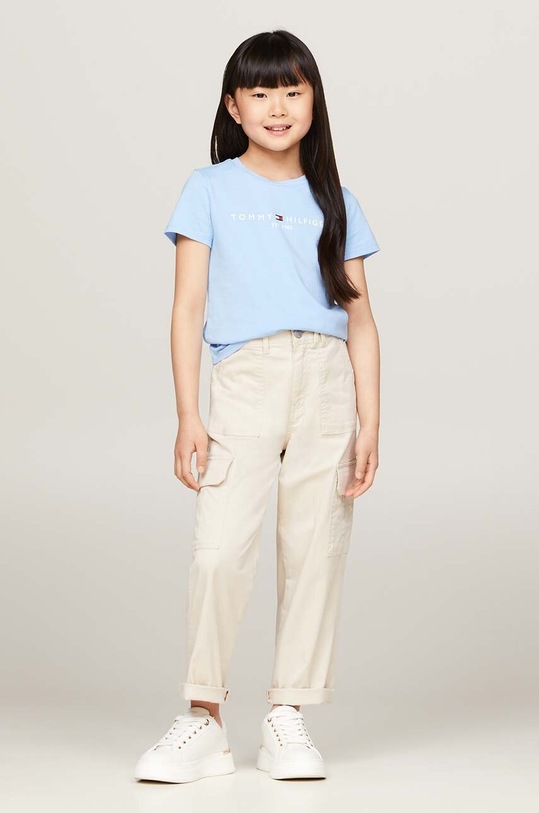 Tommy Hilfiger t-shirt bawełniany dziecięcy niebieski KG0KG05242.9BYH.128.176