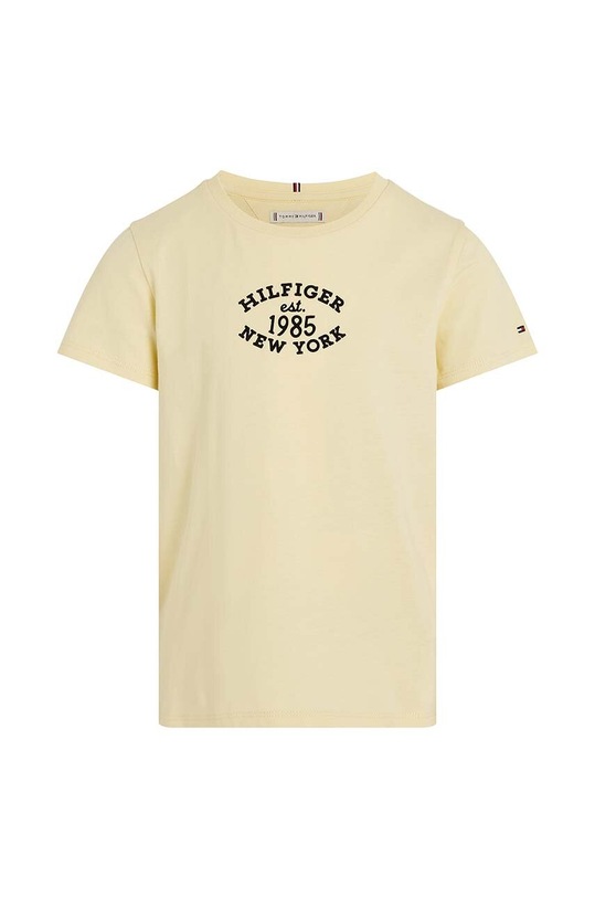 Tommy Hilfiger t-shirt bawełniany dziecięcy KG0KG08061.9BYH.128.176 pomarańczowy AW24