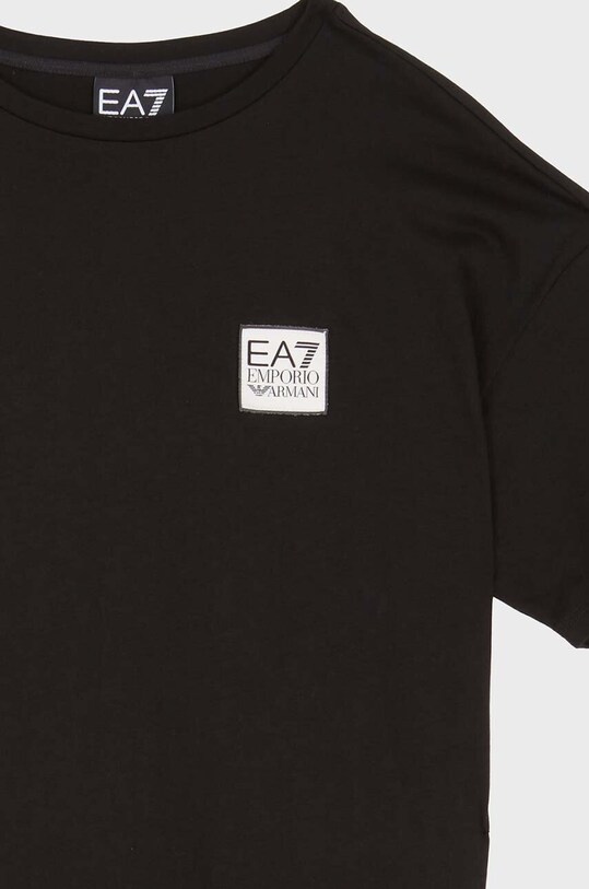 Fete EA7 Emporio Armani tricou de bumbac pentru copii 6DFT11.FJLOZ negru
