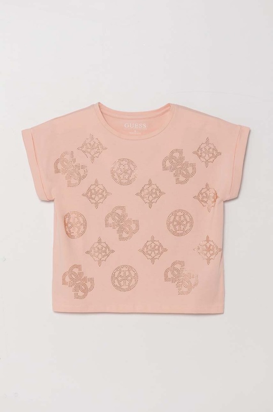 Μπλουζάκι Guess απλικέ ροζ J4YI25.K6YW4.9BYH