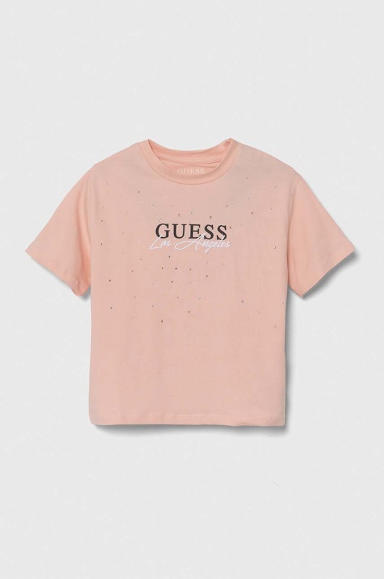 Dětské tričko Guess s elastanem růžová J4YI27.K6YW4.9BYH