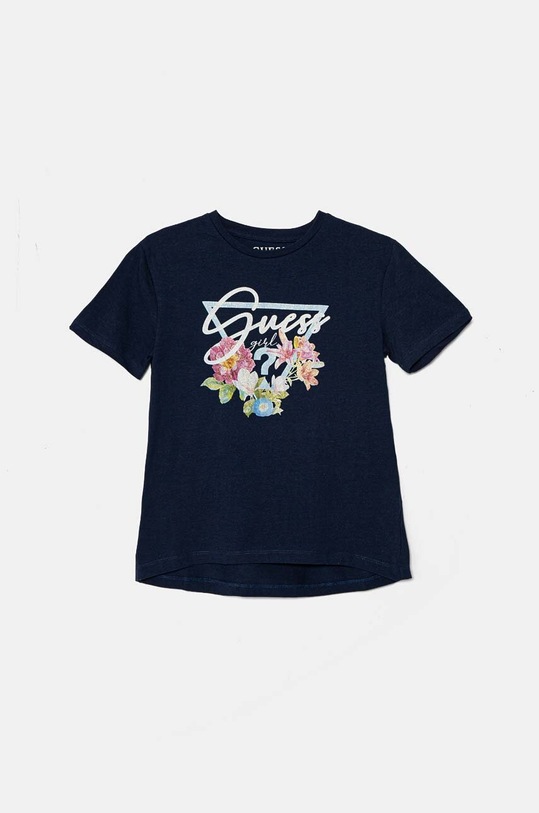 Guess t-shirt dziecięcy z elastanem granatowy J4YI37.K6YW4.9BYH