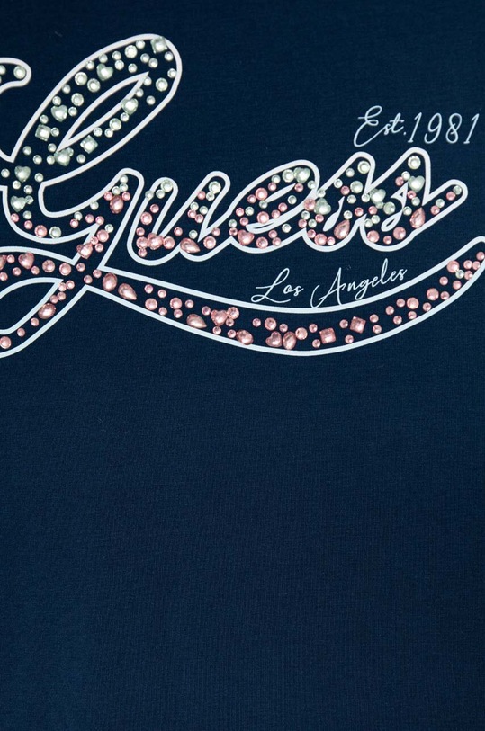 Dziewczynka Guess t-shirt bawełniany dziecięcy J4YI43.K6YW4.9BYH granatowy