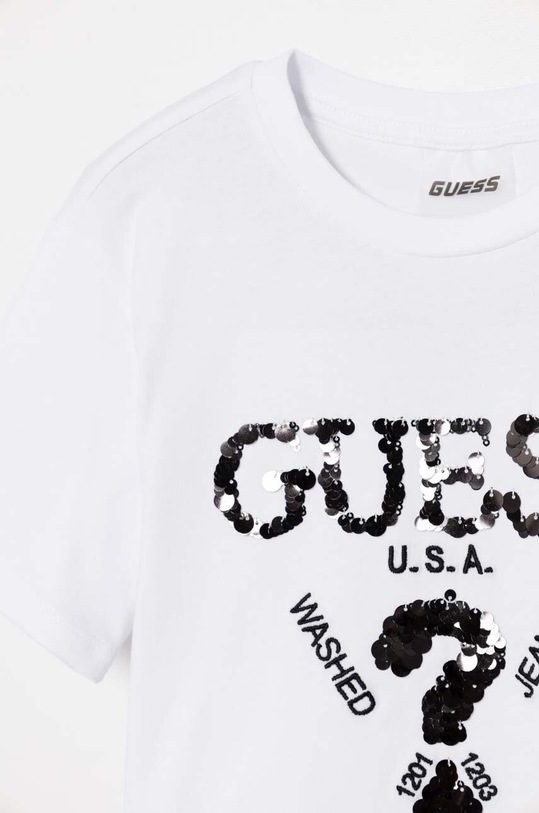 DÍVKA Dětské bavlněné tričko Guess J4YI46.K8FQ4.9BYH bílá