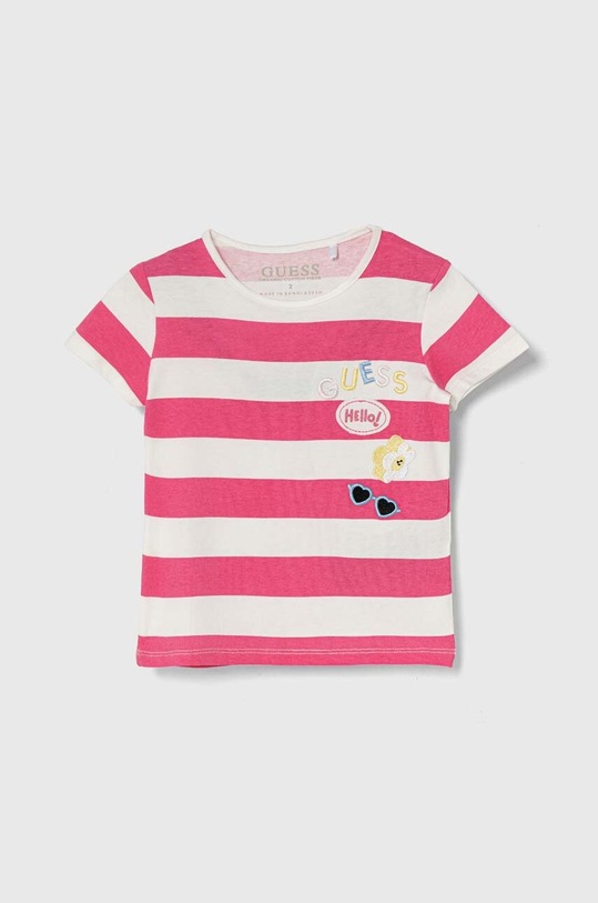 Dětské tričko Guess nášivka růžová K4YI07.K6YW4.9BYH
