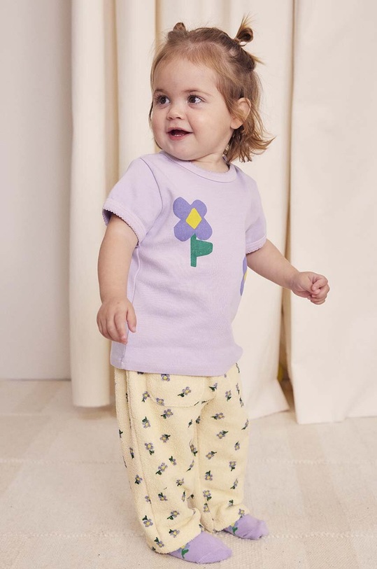 Bobo Choses tricou bebe Pansy Flower 224AB025 violet