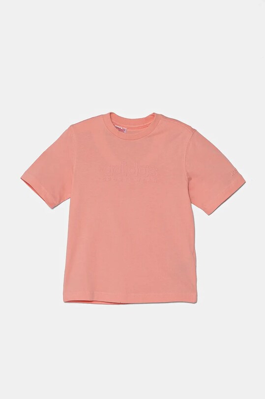 Дитяча бавовняна футболка adidas J SZN GFX TEE бавовна рожевий IV7114