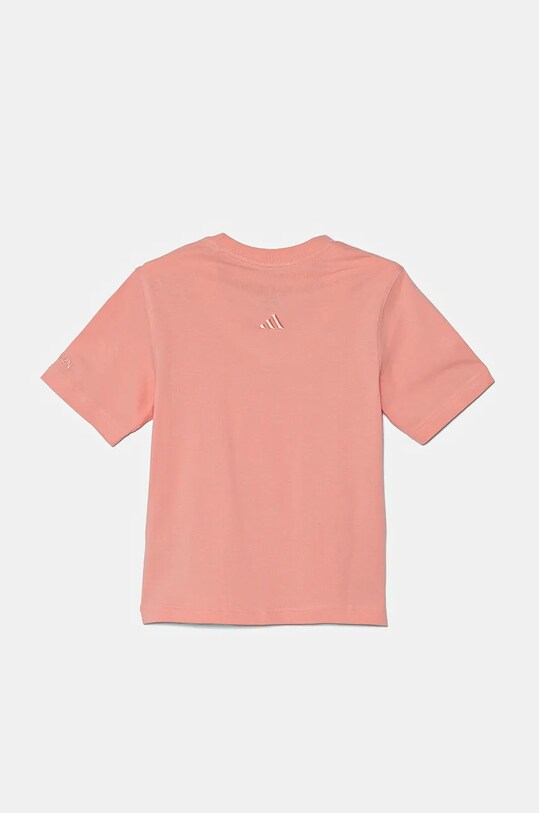 Дитяча бавовняна футболка adidas J SZN GFX TEE IV7114 рожевий AW24