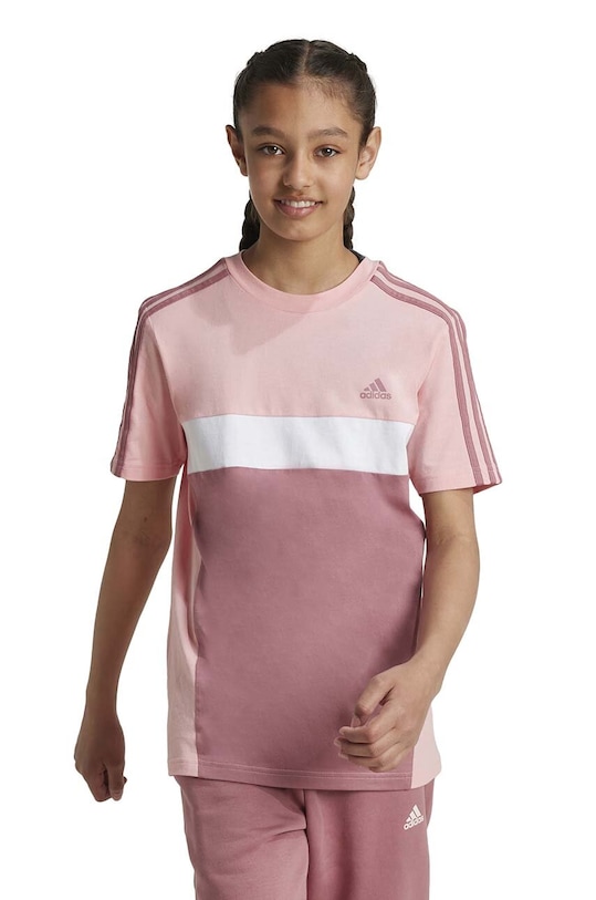 adidas t-shirt J 3S TIB T cotone rosa IV7300